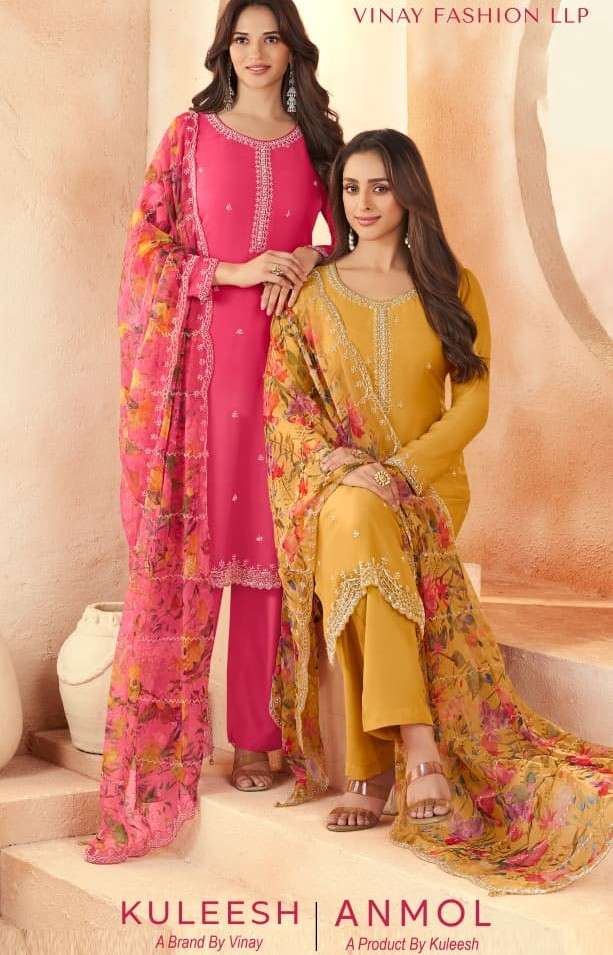 VINAY ANMOL CHIFFON WITH BIDS EMBROIDERY WORK SUIT TO CASUAL...