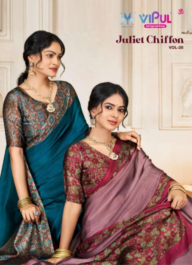 Vipul Juliet Chiffon Vol 26 94005 to 94016 soft and classic ...