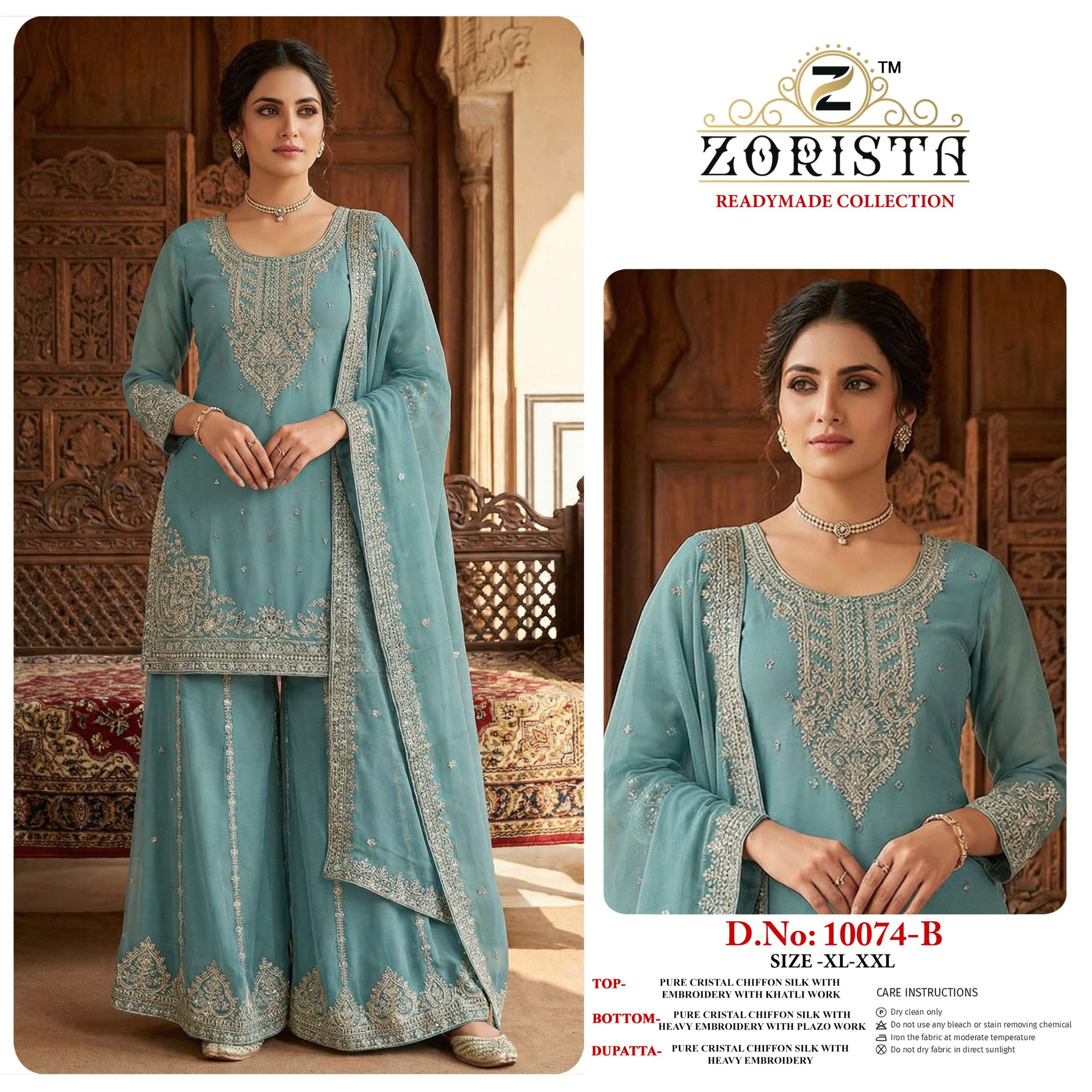 ZORISTA REDAYMADE COLLETION 10074 CRISTOL CHIFFON SILK JARKA...