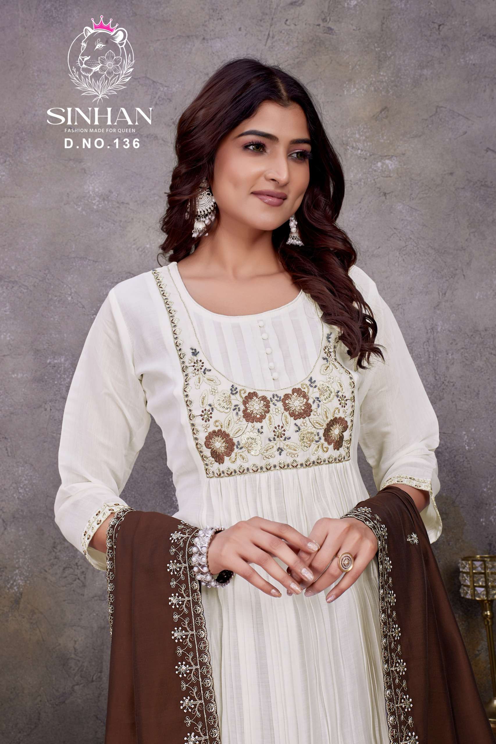 136 AND 137 BRAND CHANDERI SILK WITH COTTON INNER LADIES SUI...