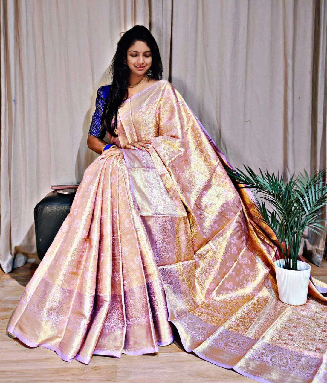  Aakshi Vol 3 Handloom Weaving Semi Kanjivaram Silk fancy Fa...