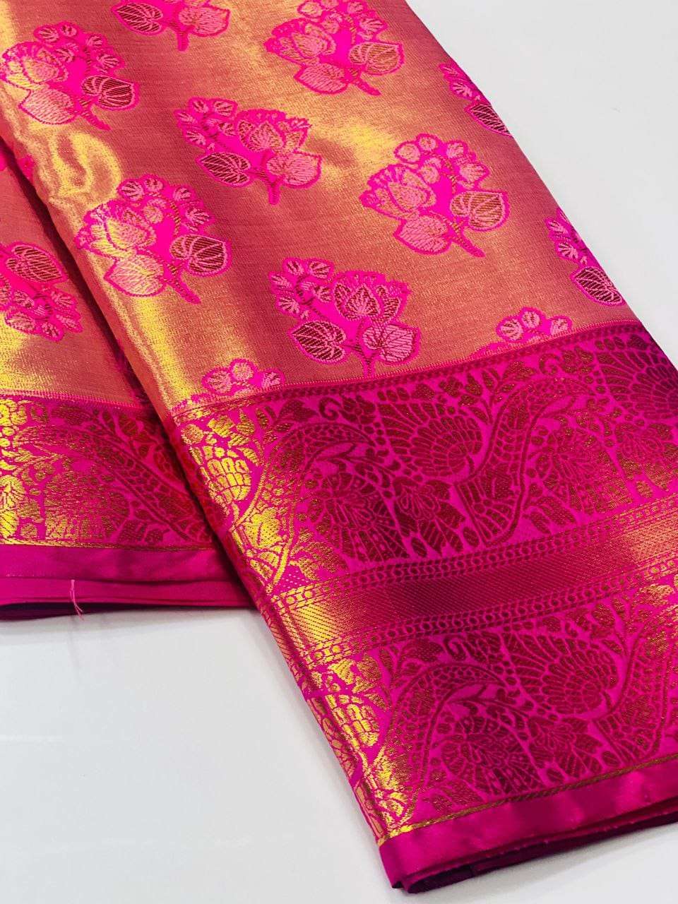 Aakshi Vol 7 Semi Kanjivaram Silk Fabric With Heavy Mina Wea...