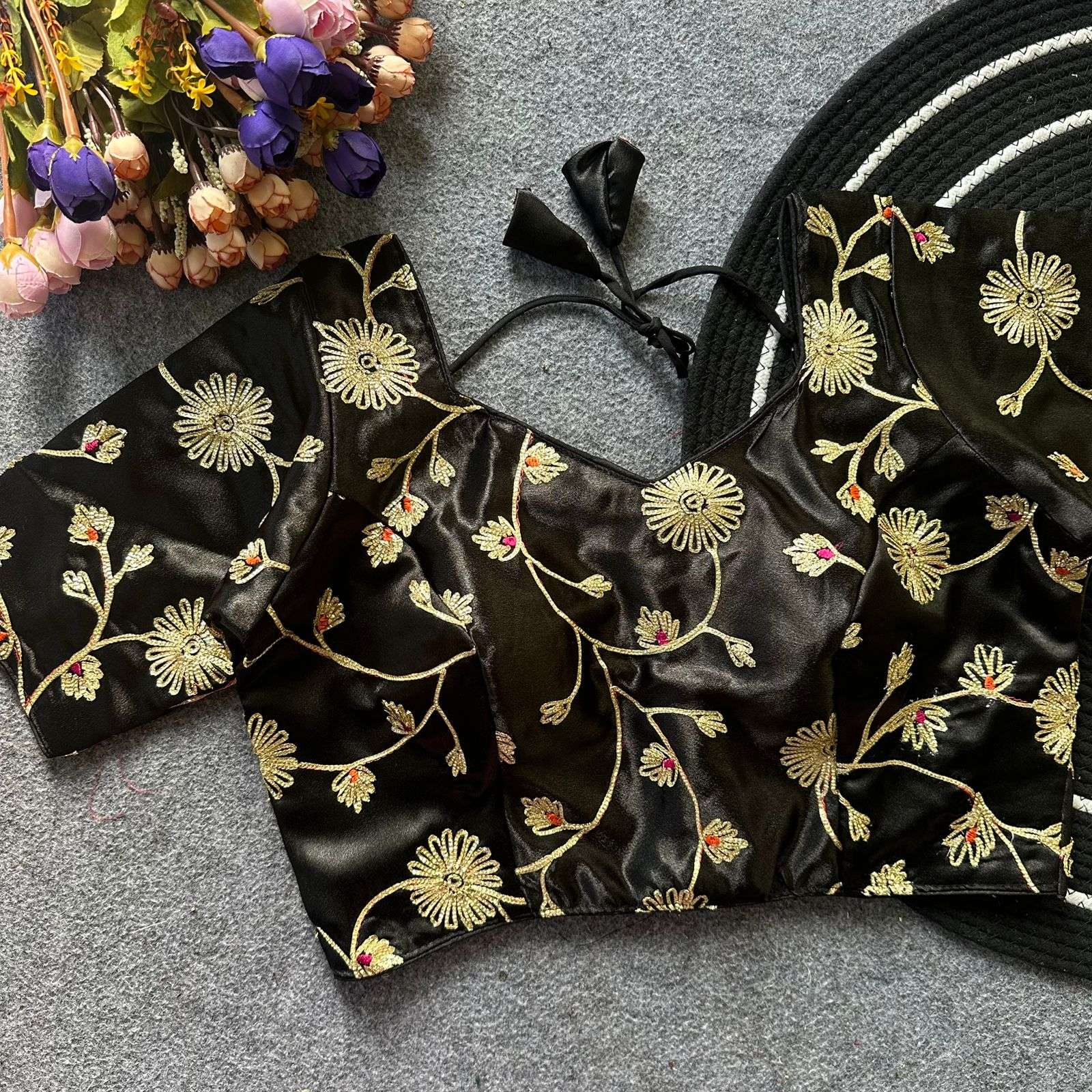 Aangi Blouse 003 beautiful and cool Dubai Satin fancy fabric...