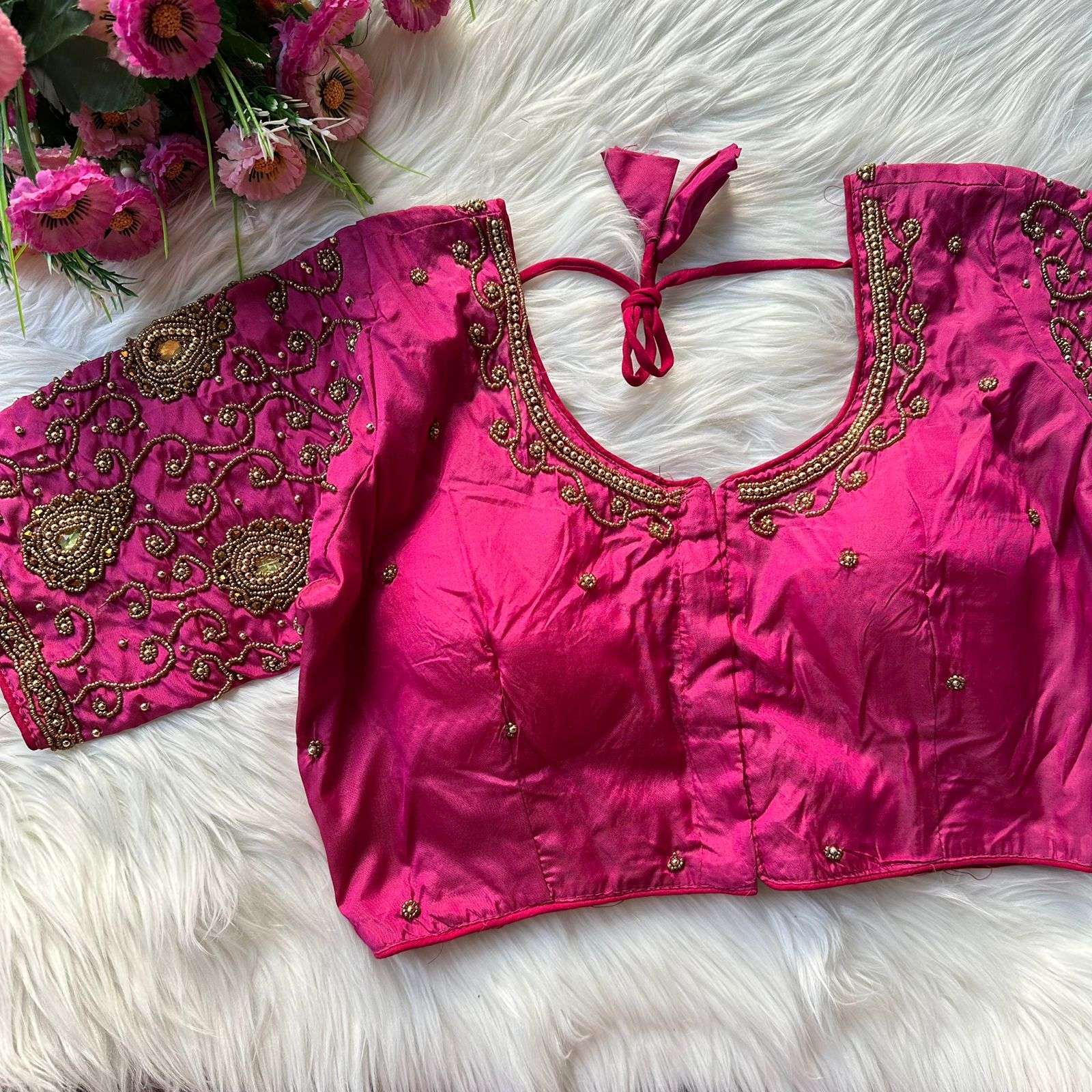  AARIWORK  HANDMADE AARIWORK  SILK AND SUPER SOFT FABRIC BL...
