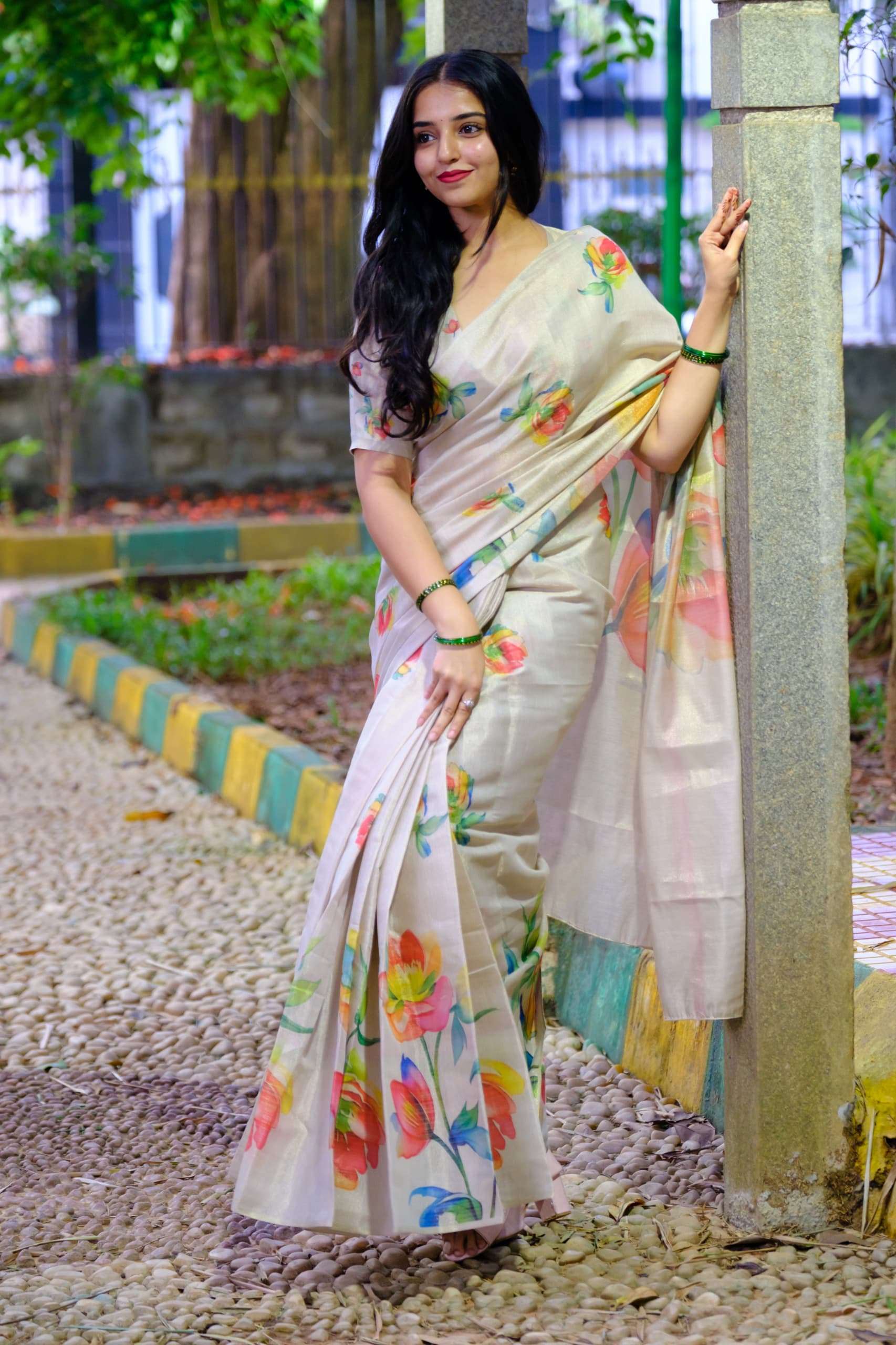 aarohi Heavy handloom tussar silk fabric with beautiful and ...