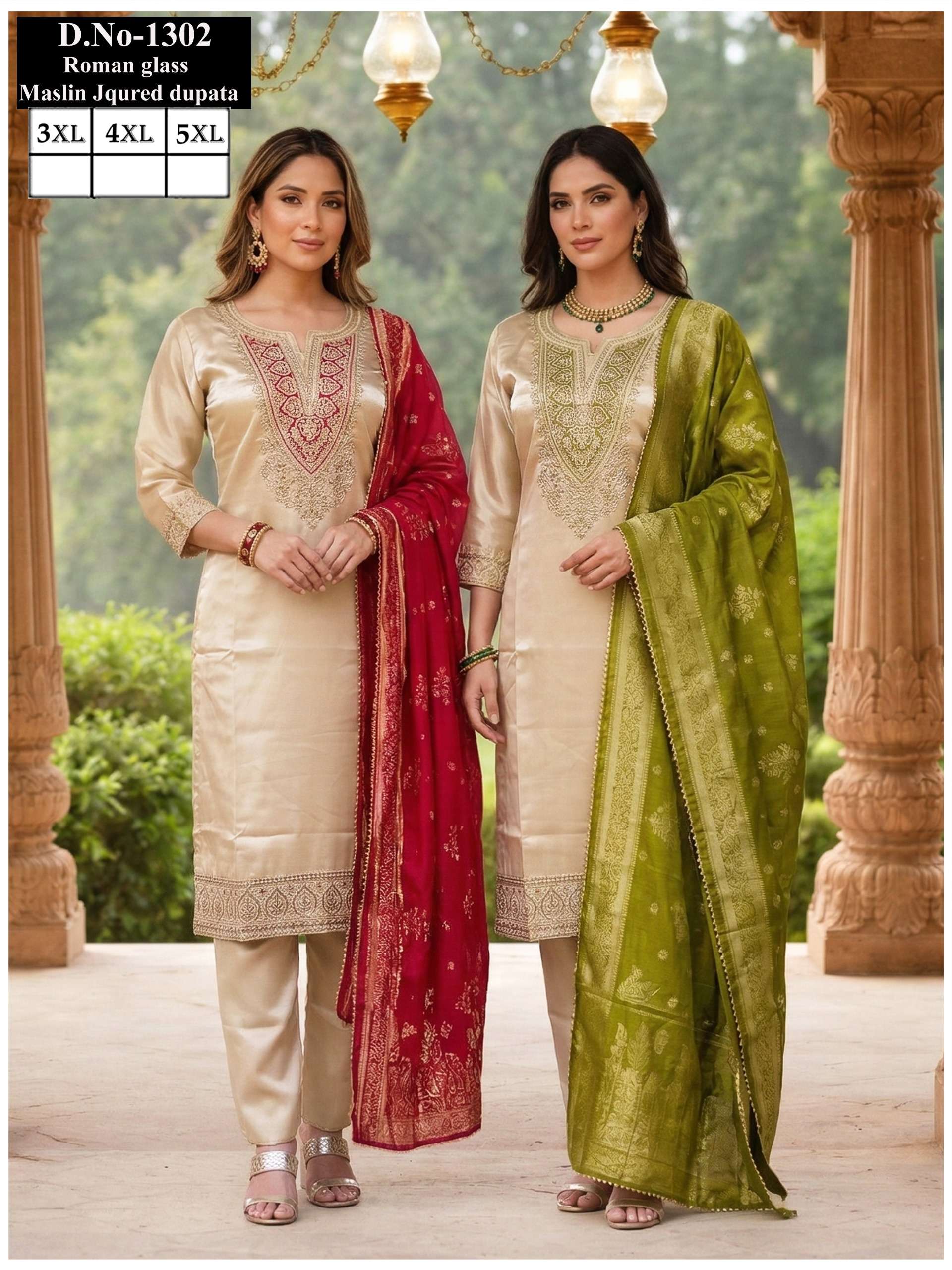 AG INDIAN NEW WOMEN BRAND PLUS SIZE 3 PIECE COLLECTION SURAT...