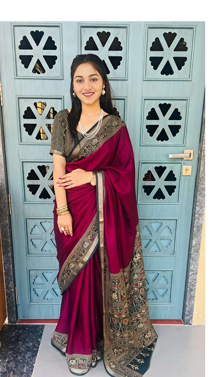 AJRAKH PATOLA HEAVY BLOOMING MULMUL COTTON JOYFUL FABRIC SAR...
