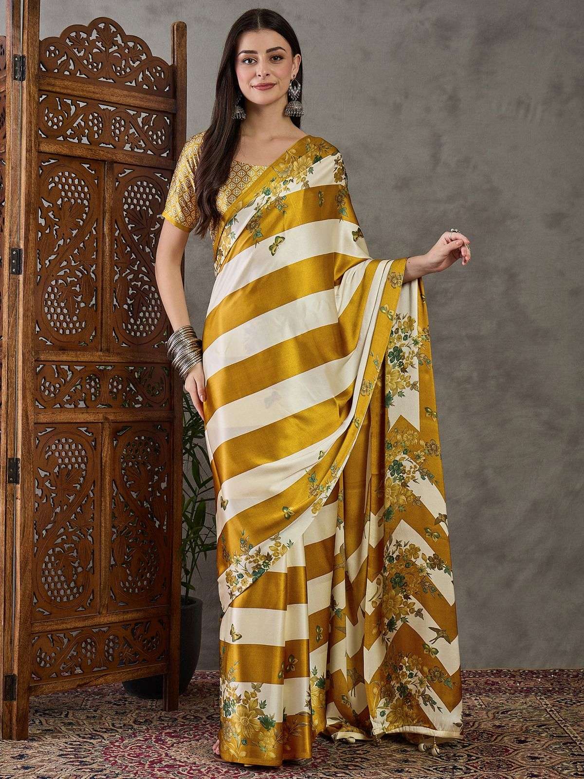Ajrakh Trisha in fancy and beautiful Semi modal fabric with ...