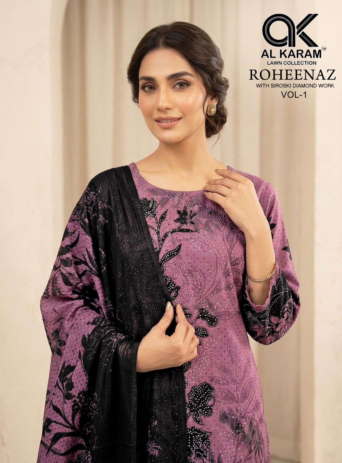 AL KARAM ROHENAAZ VOL 1 REYON COTTON PAKISTANI STYLE DESIGN ...
