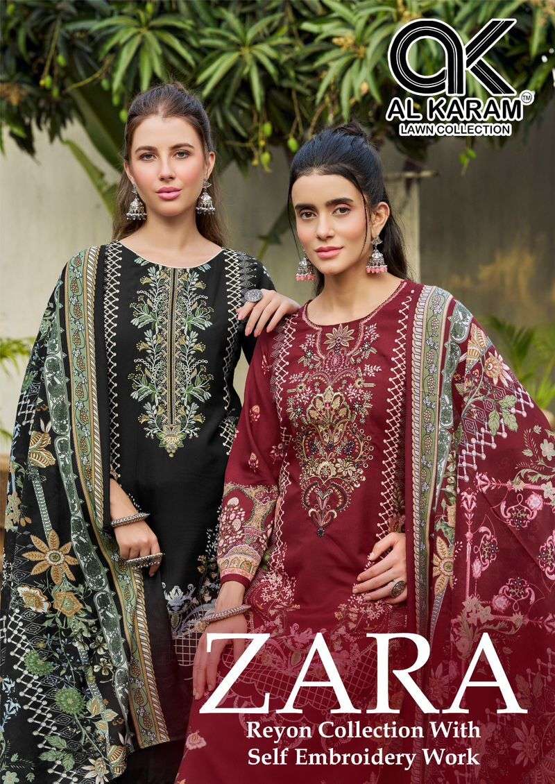 AL KARAM ZARA VOL 1 RAYON PRINTED KARACHI READYMADE KURTI PA...