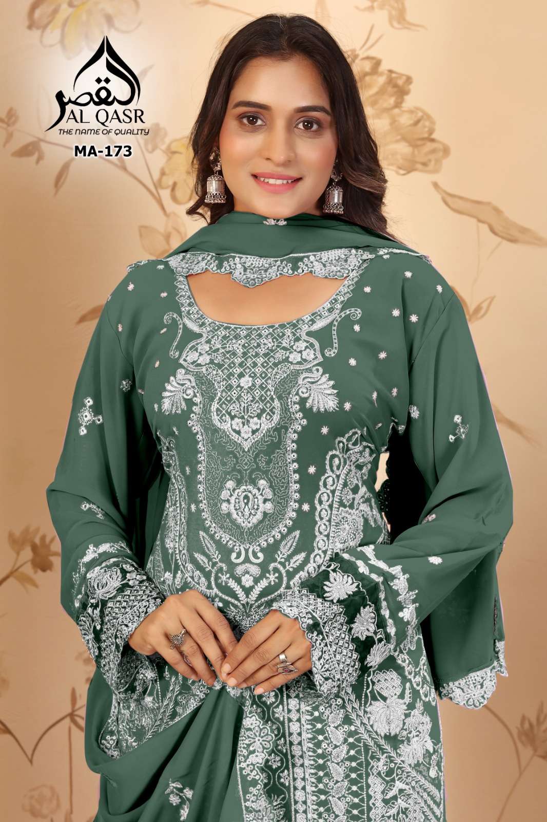 AL QASR 173 EID SPECIAL STAR GEORGETTE WITH EMBROIDERY SALWA...