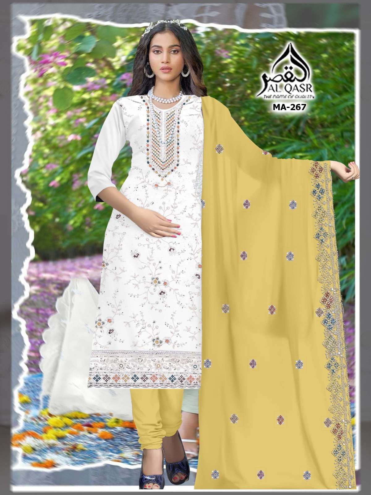 AL QASR 267 CRUNCHY WITH BEAUTIFUL WORK SUIT FOR STITCHED MA...