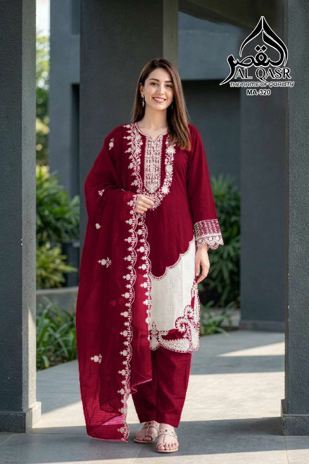  AL QASR 320 READYMADE GEORGETTE WITH EMBROIDERY SALWAR SUIT...