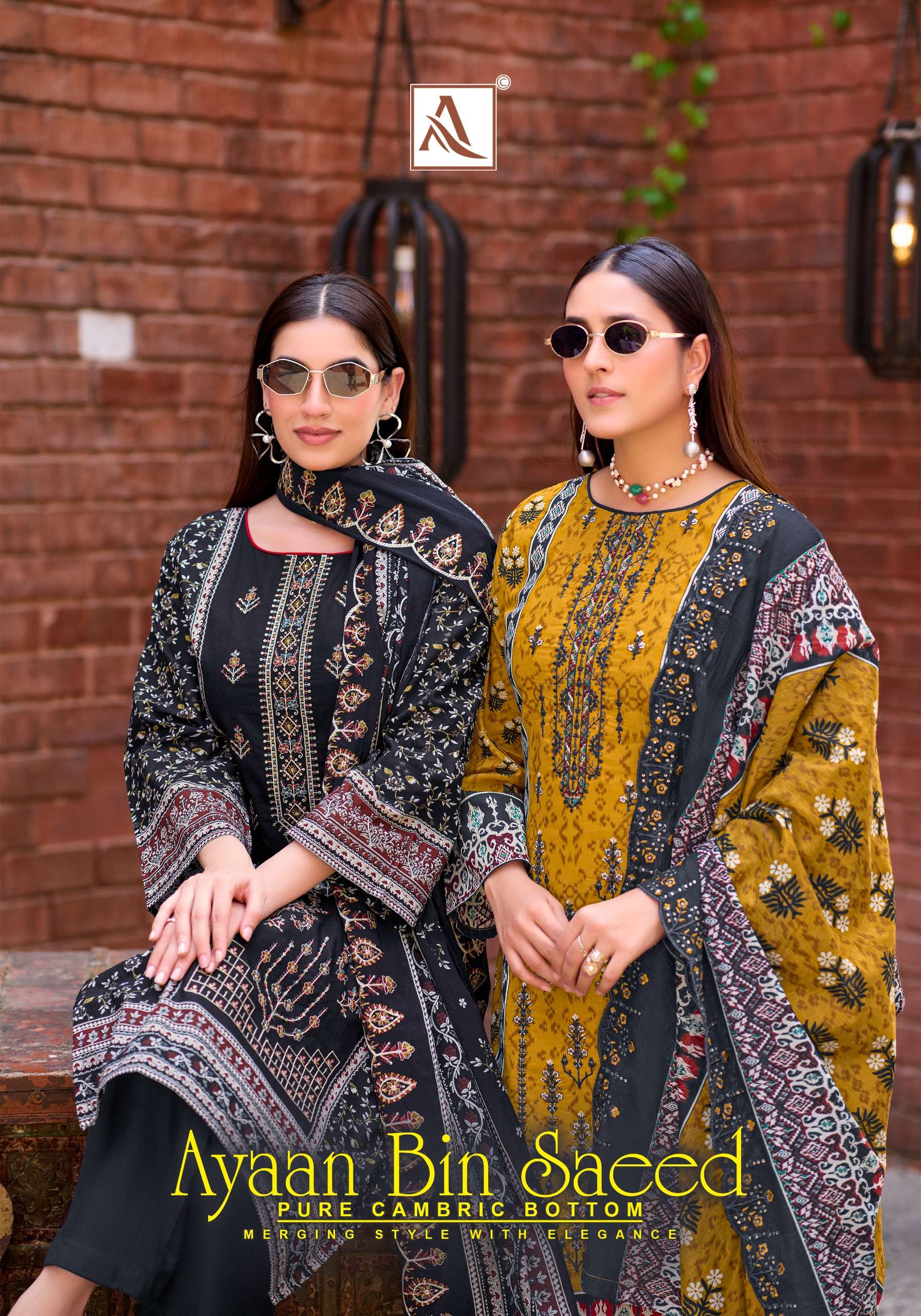 ALOK SUIT AYAAN BIN SAEED COTTON PAKISTANI PRINT SUIT FOR WO...