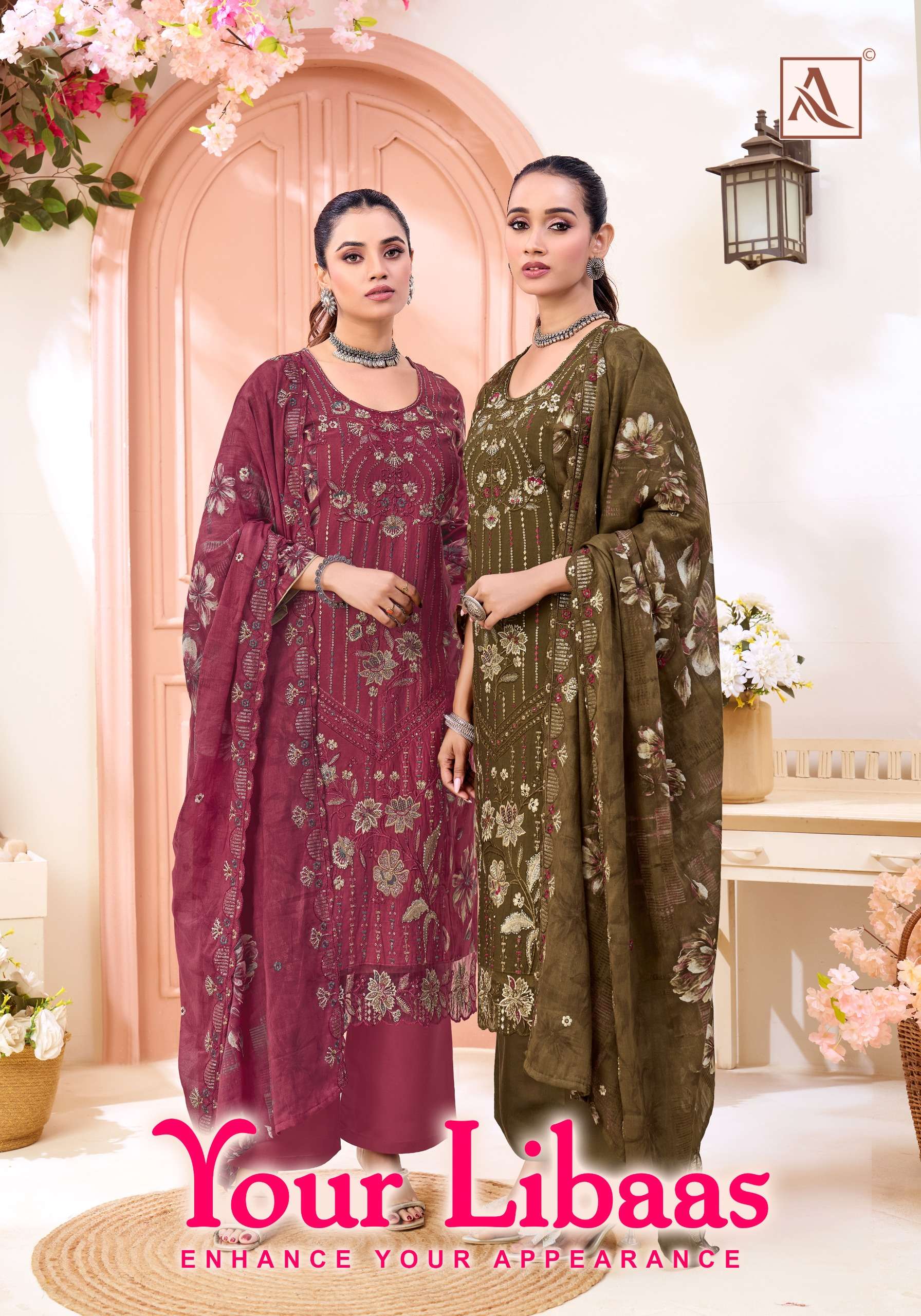 ALOK SUIT YOUR LIBAAS CAMBRIC COTTON FOIL PRINT SALWAR KAMEE...