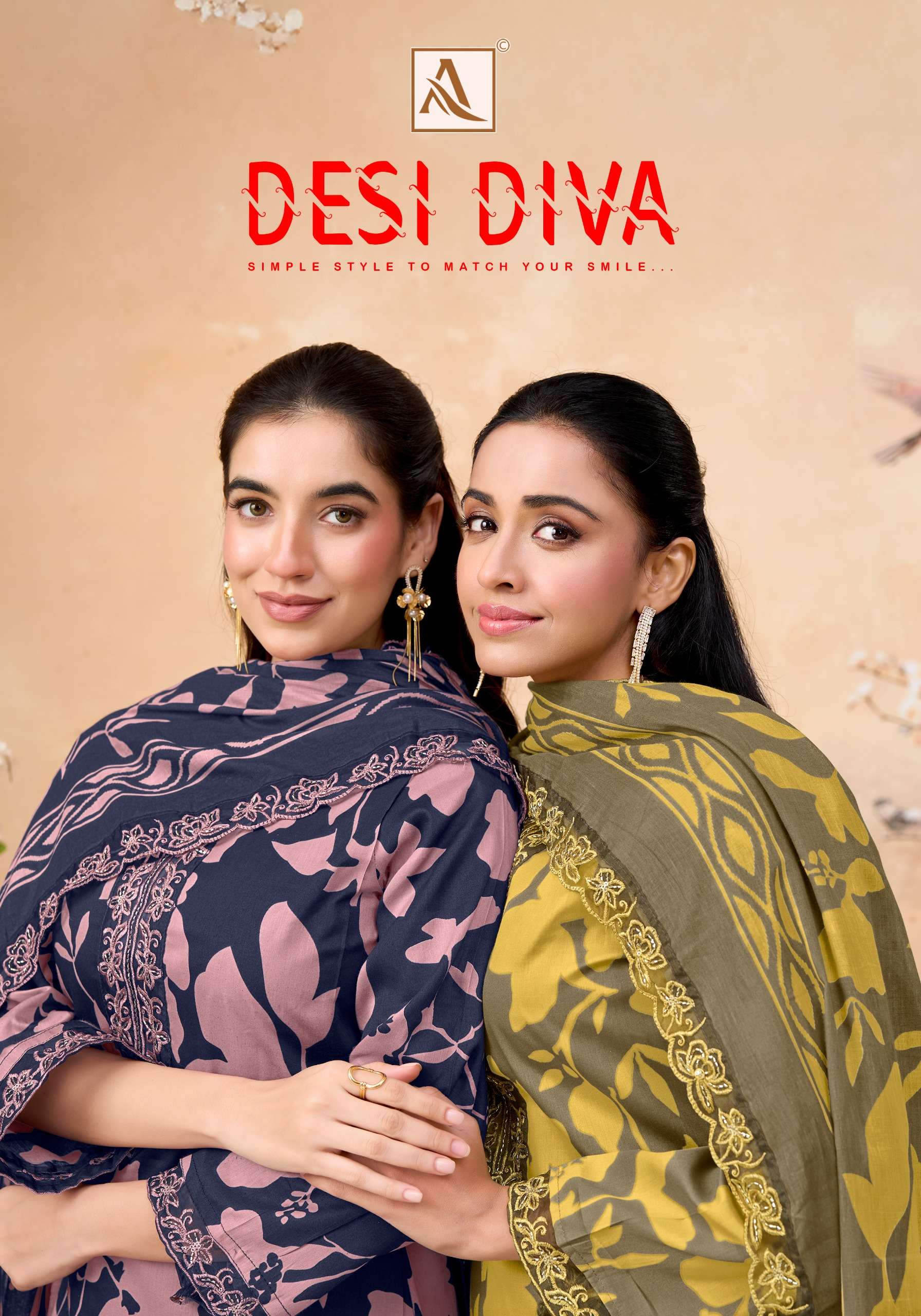 ALOK UIT DESI DIVA ZAM COTTON PRINT WITH FANCY SUIT FOR LADI...