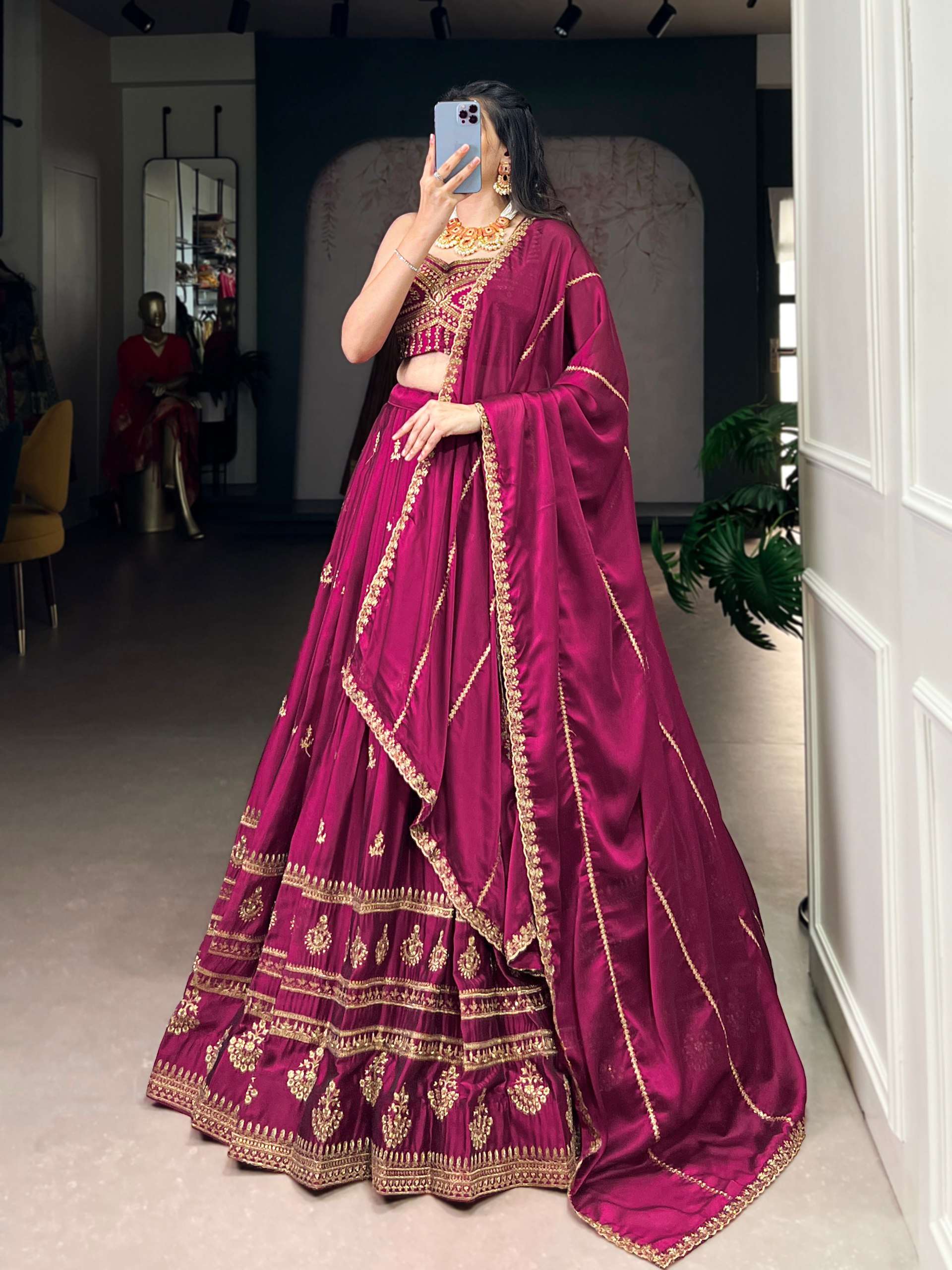  Averi This fancy Rangoli fabric features with exquisite emb...