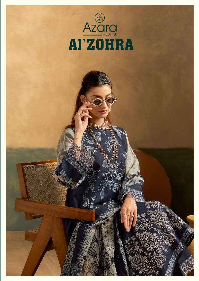AZARA AL ZOHRA BRANDED LAWN DESIGNER PRINT SUIT LADIES SUMME...