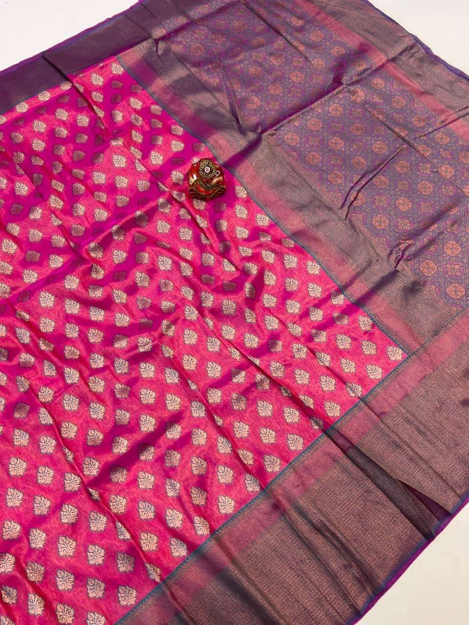 BAHUBALI DHARMAVARAM SILK WITH BEAUTIFUL AND FANCY ADORN SAR...