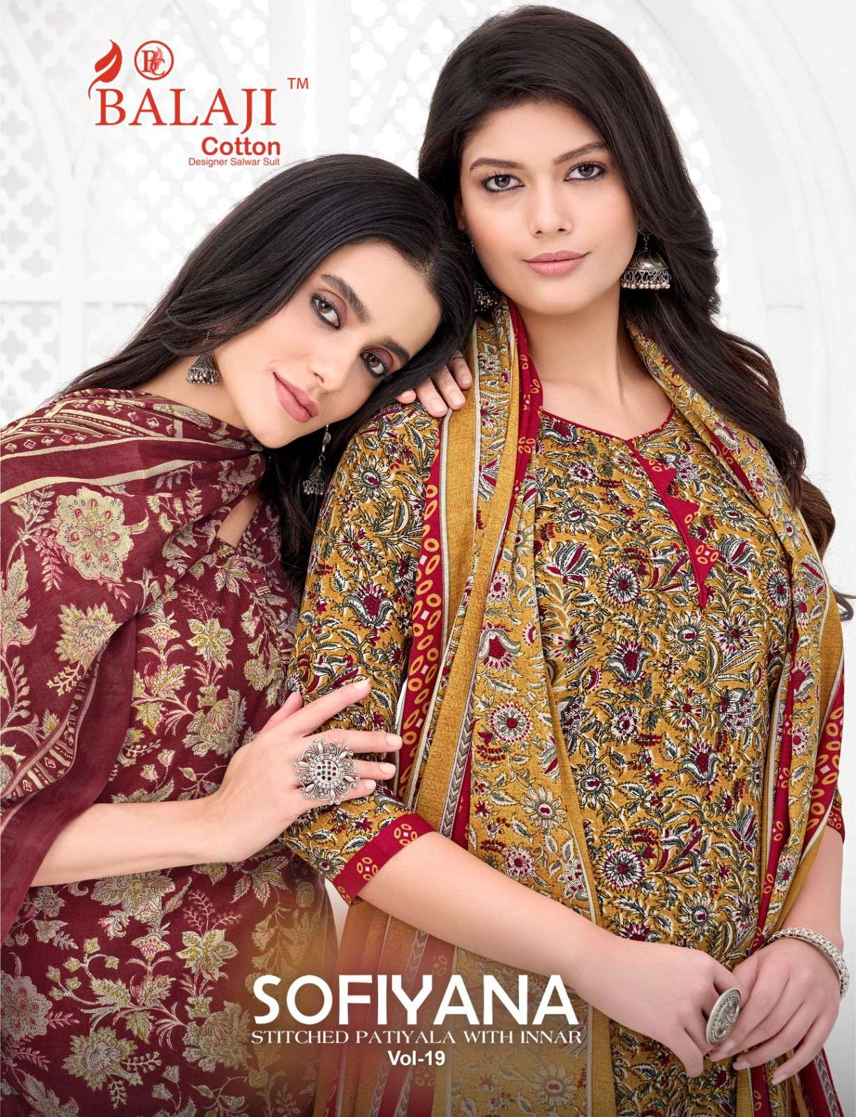 BALAJI SOFIYANA VOL 19 READY TO WEAR BRANDED CLOTH COTTON SU...
