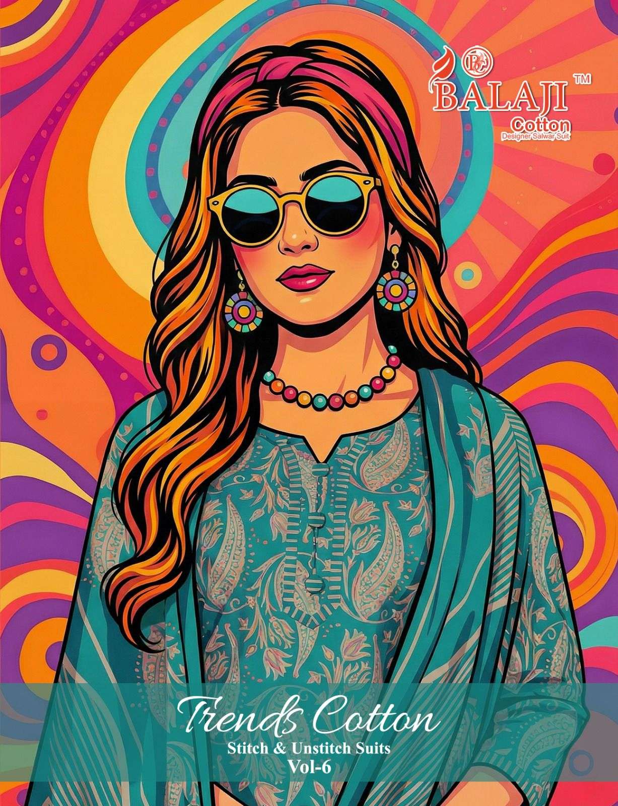 BALAJI TRENDS COTTON VOL 6 COTTON COMFORT SALWAR SUIT REGULA...