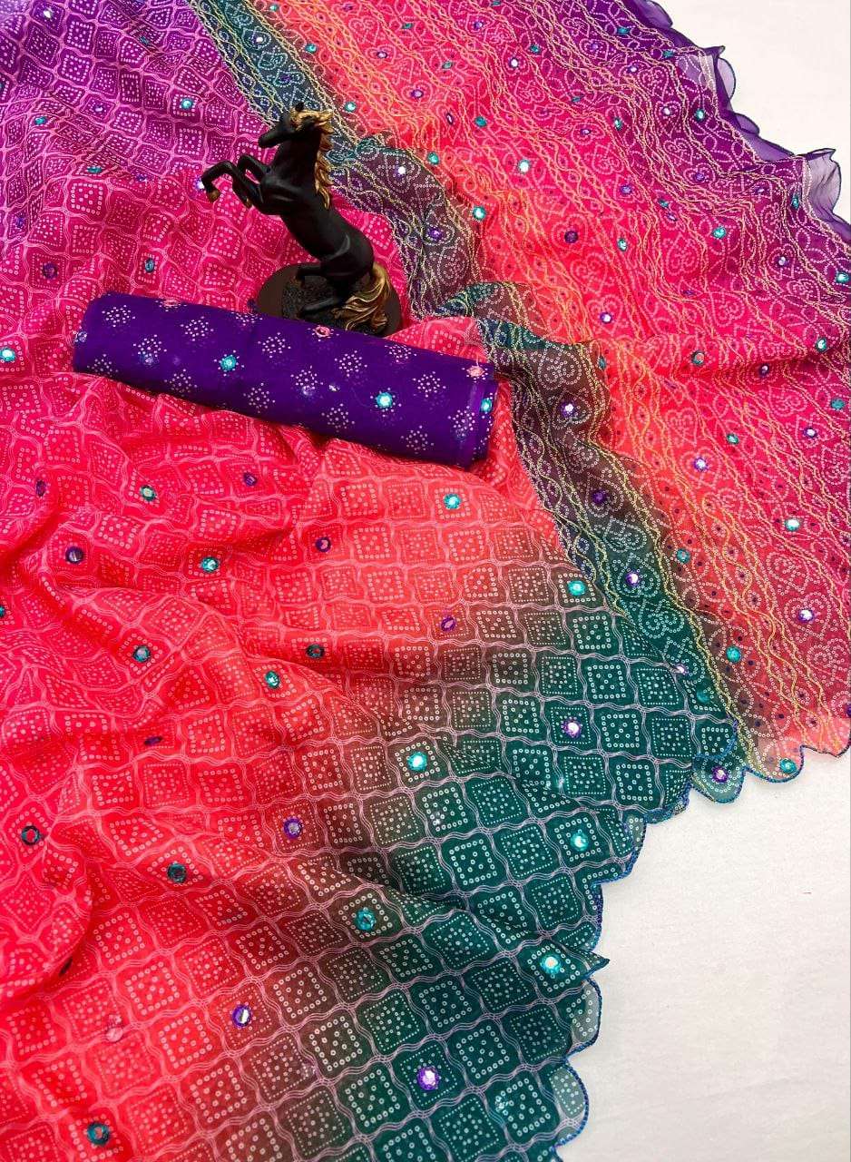 Bandhani Bliss This beautiful is made from soft and shiny Ta...