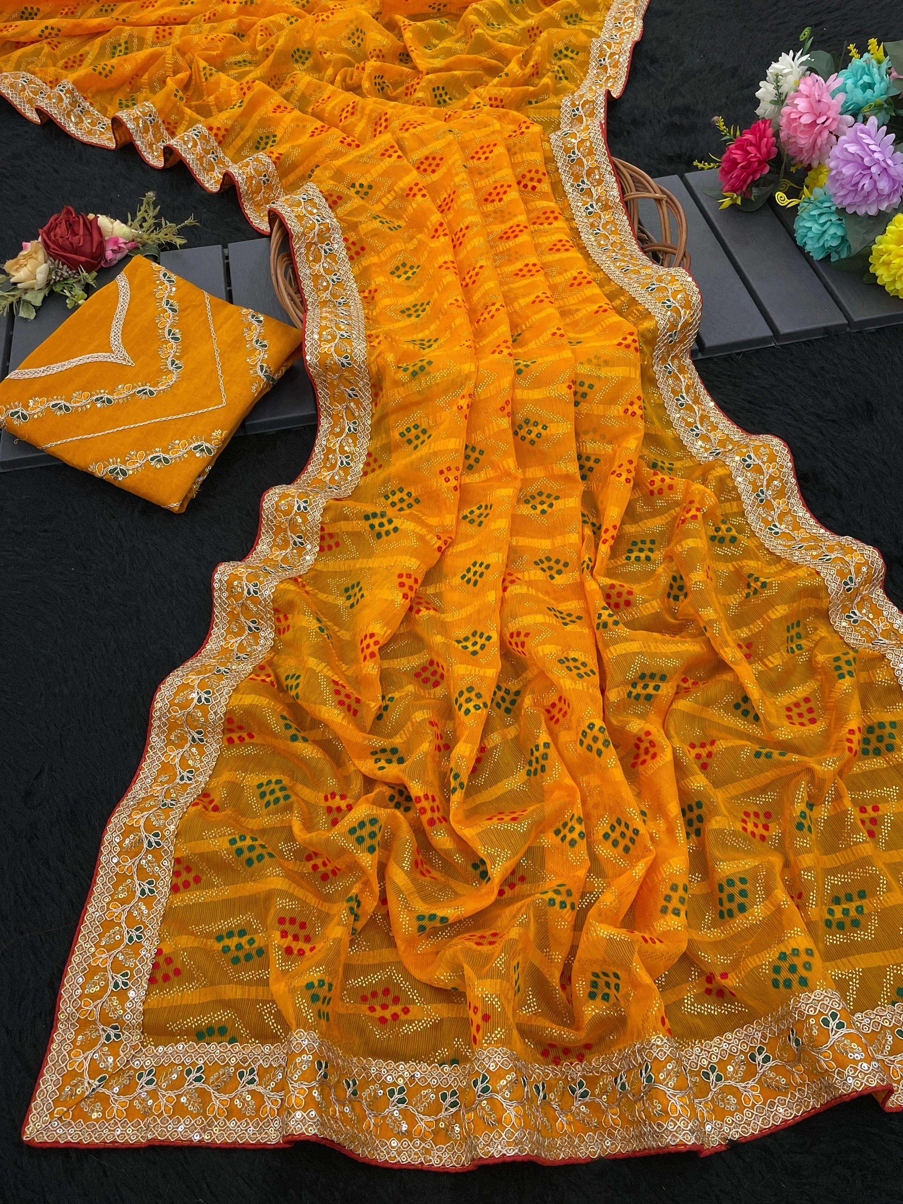 Bandhej Vol 02 Chex Bandhani With designer Cotton Silk fabri...