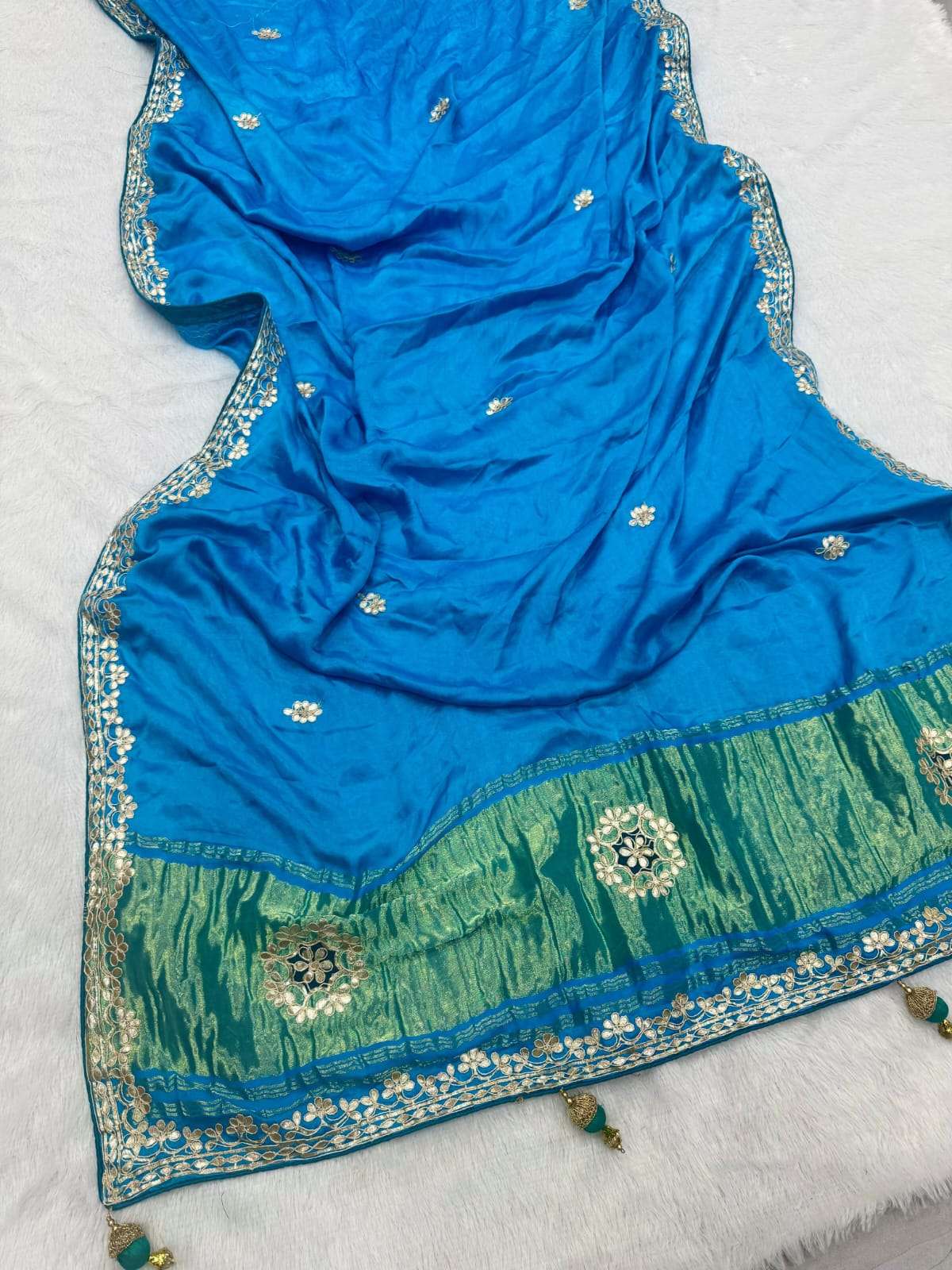 BEAUTIFUL AND CLASSIC COLOUR WITH GAJJI SILK FANCY FABRIC SA...