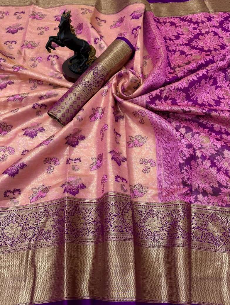 beautiful and Premium bridal Kanjivaram silk fancy fabric we...