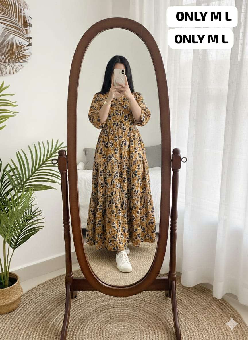 BEAUTIFUL COTTON FLOWER PRINT ONE PIECE LONG FROCK RESELLER ...