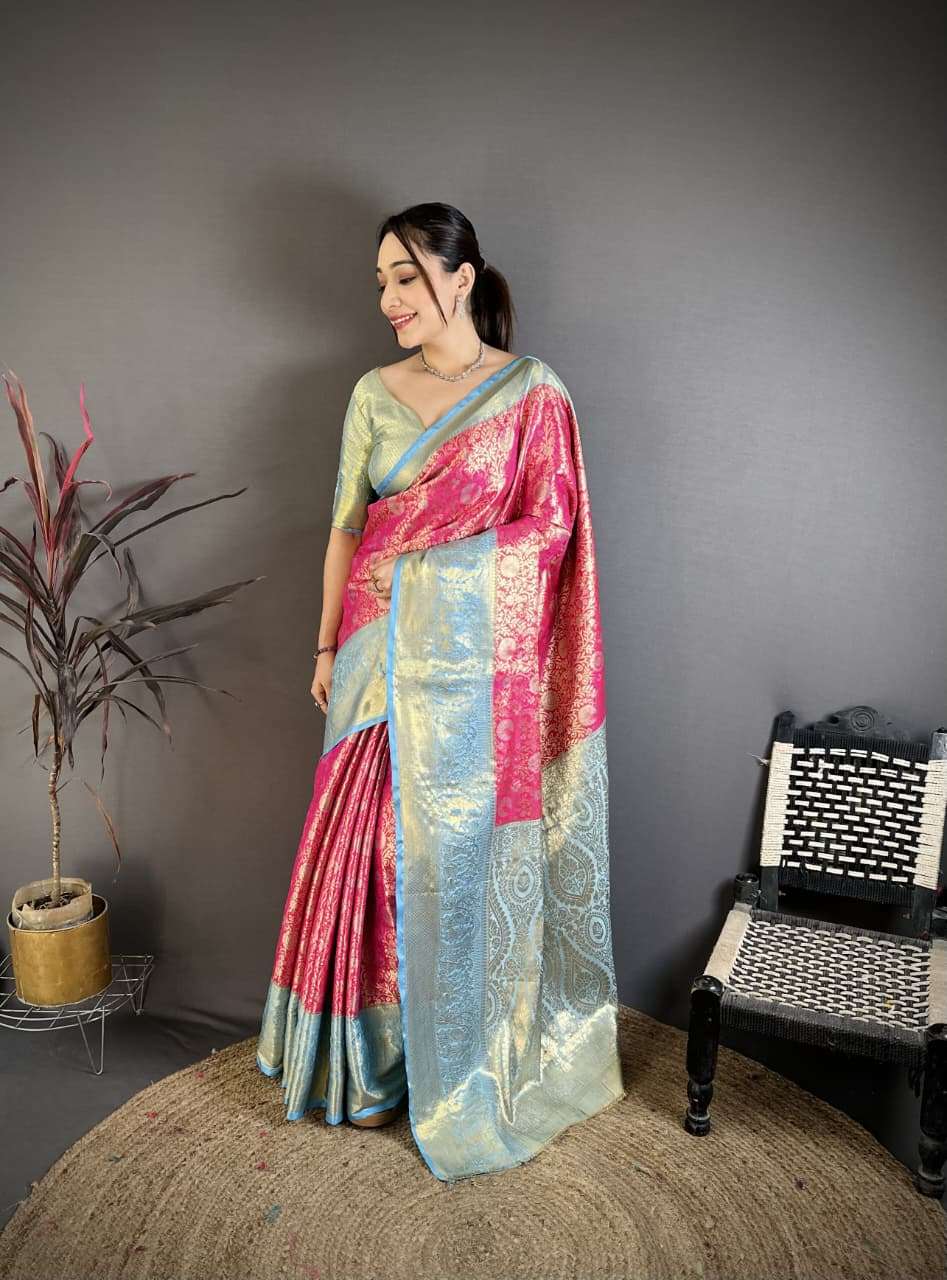 Beautiful lightweight Kanchipuram silk saree made for your c...