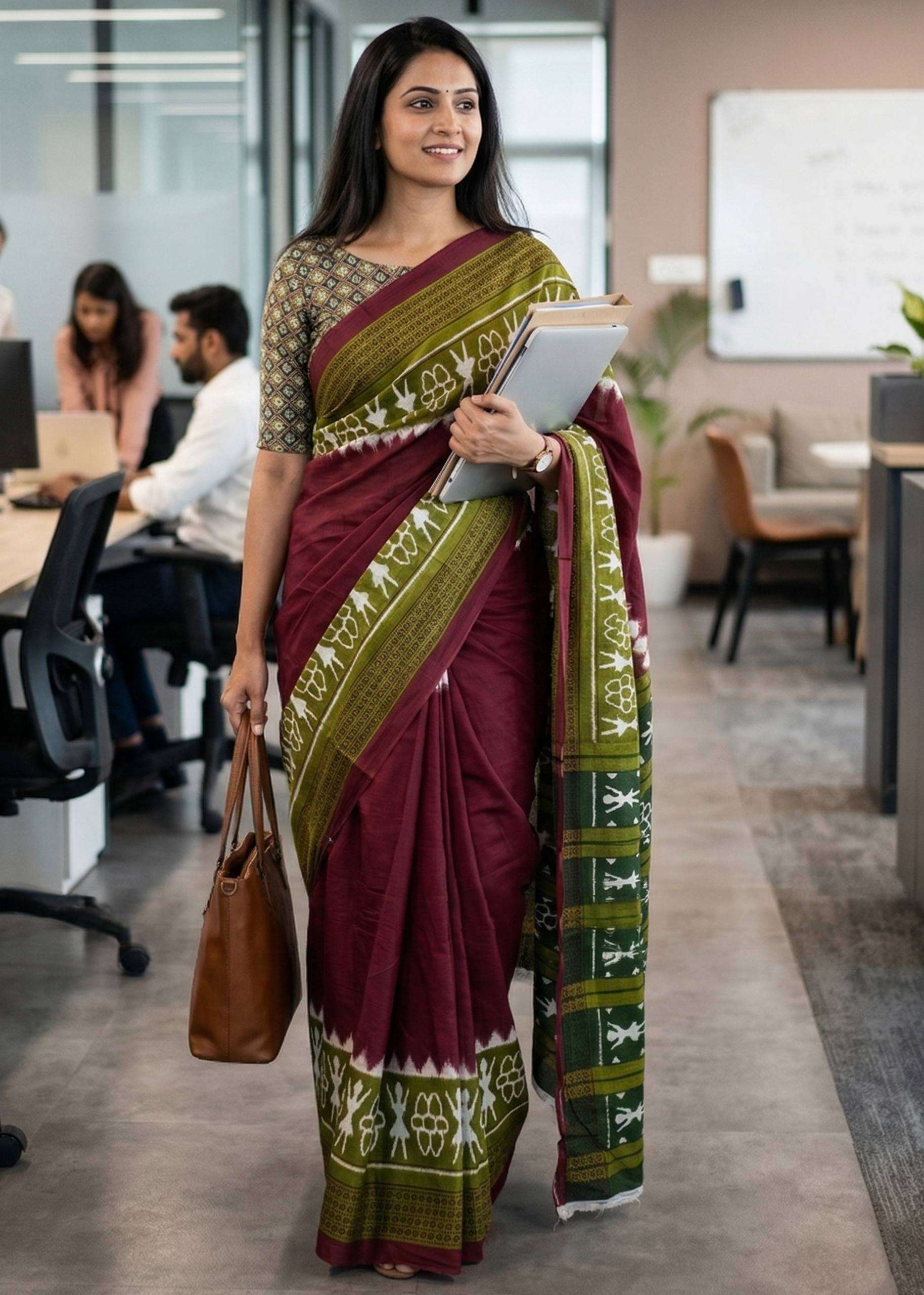 BEAUTIFUL MULMUL COTTON FABRIC WITH FANCY HAND BLOCK PRINTED...