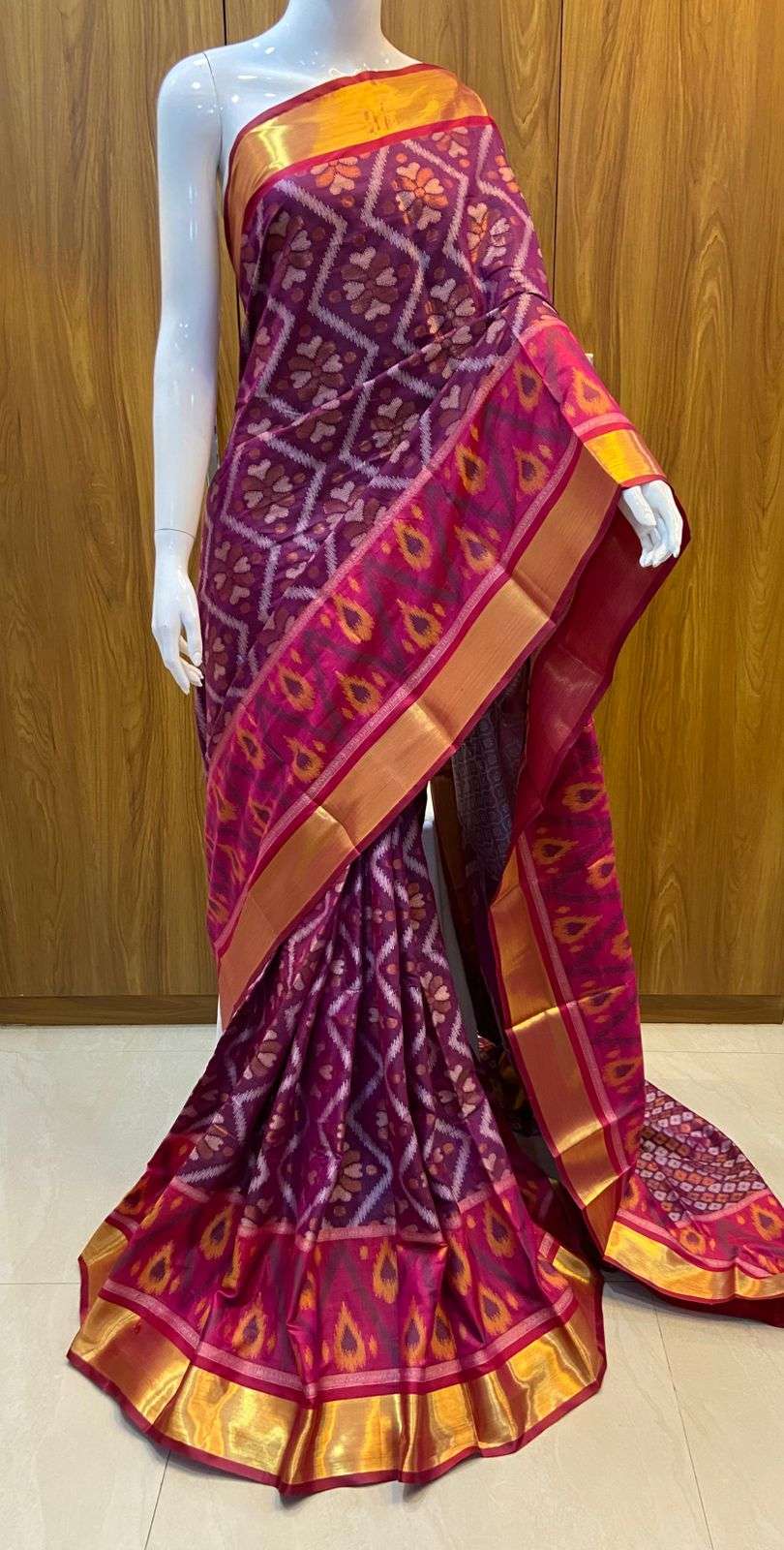  beautiful patola cotton attractive fabric with weaving work...