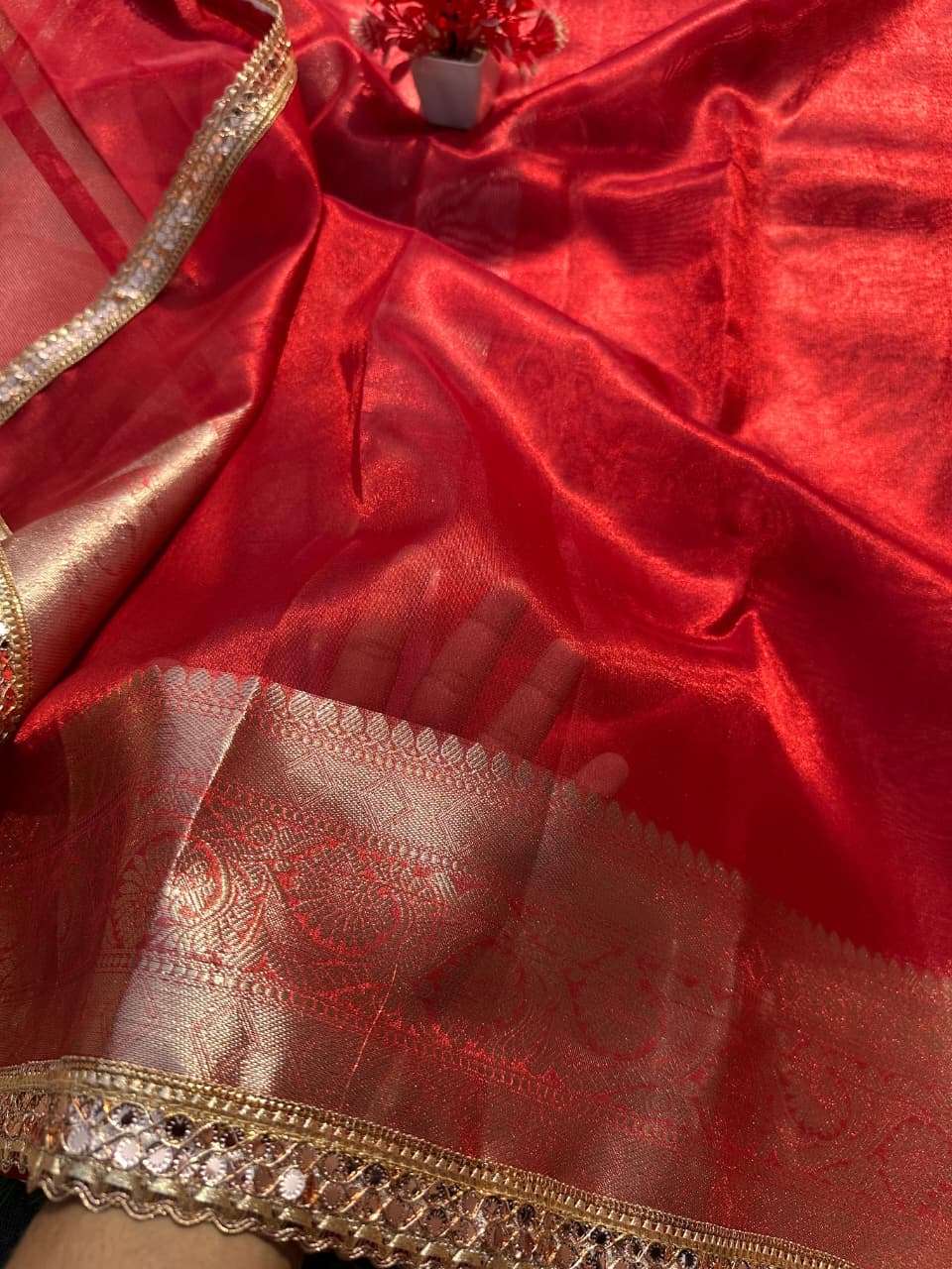  BEAUTIFUL SHRADDHA TISSUE BANARASHI WOVEN SOFT AND PURE TIS...