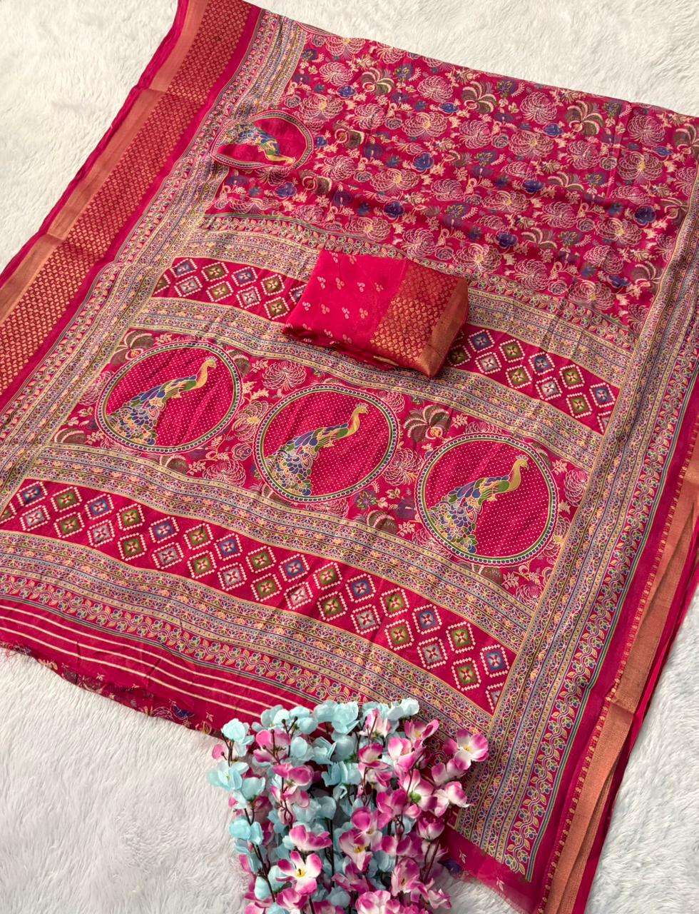 Beautiful soft and pure Silk Georgette fancy fabric saree re...