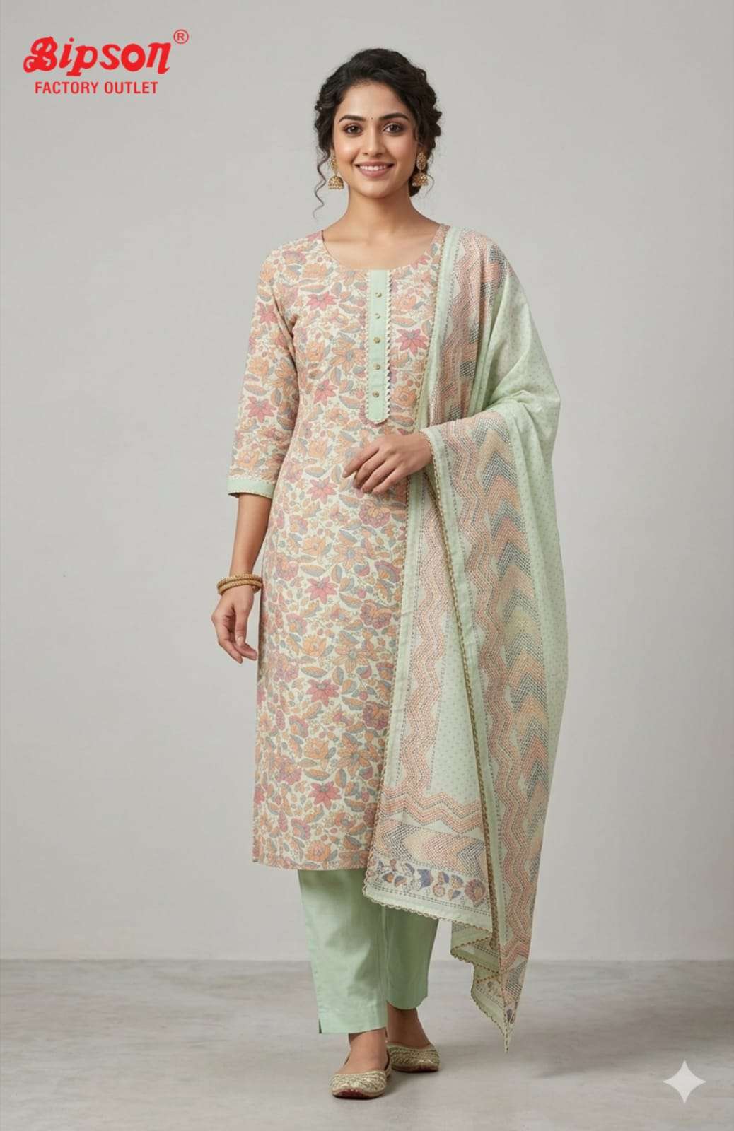 BIPSON PRINTS KOTA QUEEN SUMMER CLOTH COTTON SALWAR SUIT FEM...