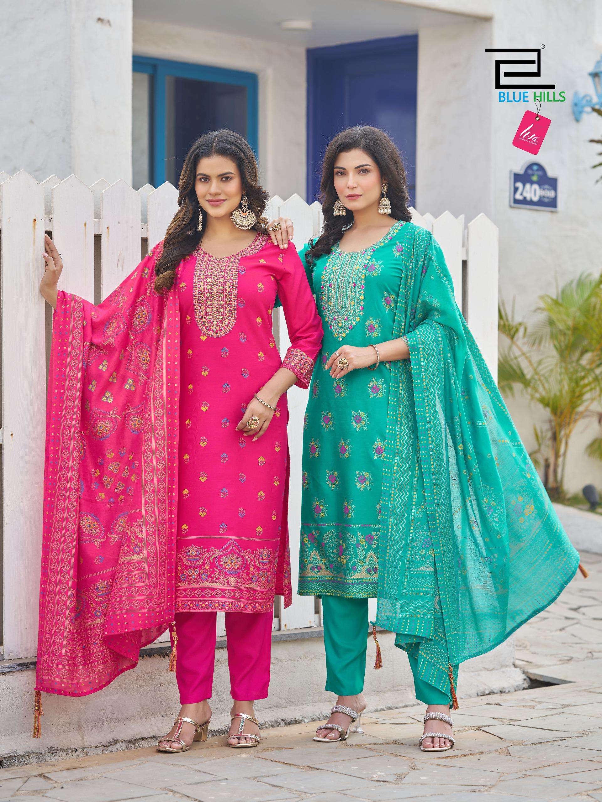 BLUE HILLS MAGICAL RAYON DESIGNER SALWAR SUIT FOR READYMADE ...