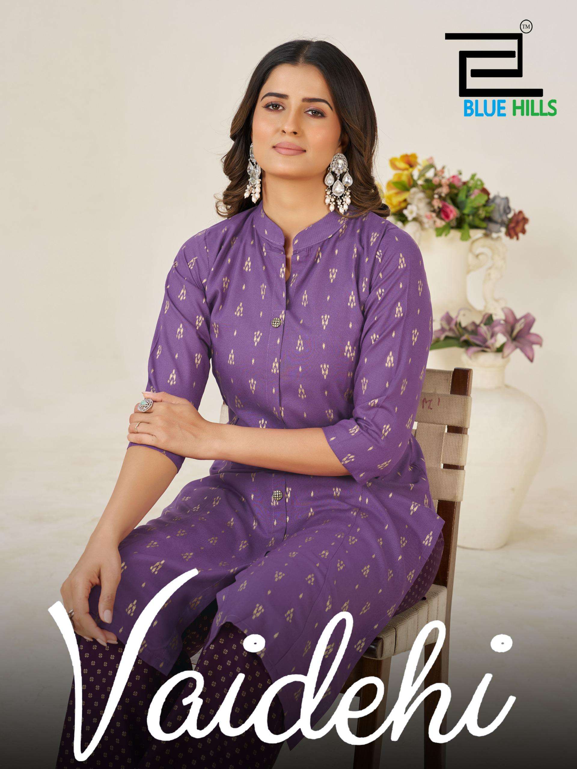 BLUE HILLS PRINCESS CUT RAYON 14 KG FOIL PRINT KURTI COLLECT...