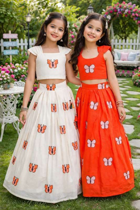 BUTTERFLY SUMMER KIDS COLLECTION COTTON LAWN BUTTERFLY PRINT...