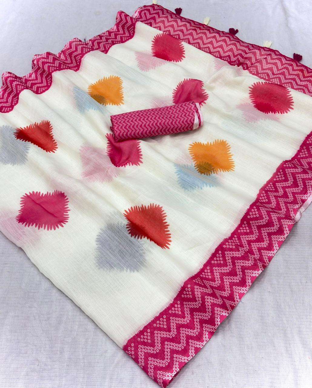  CHAITALI SOFT LINEN COTTON WITH BEAUTIFUL IKKAT DIGITAL PRI...
