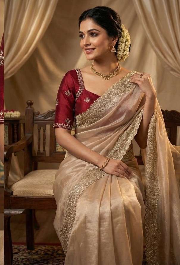  Charvi New Designer Pure and soft beautiful Nylon Organza s...