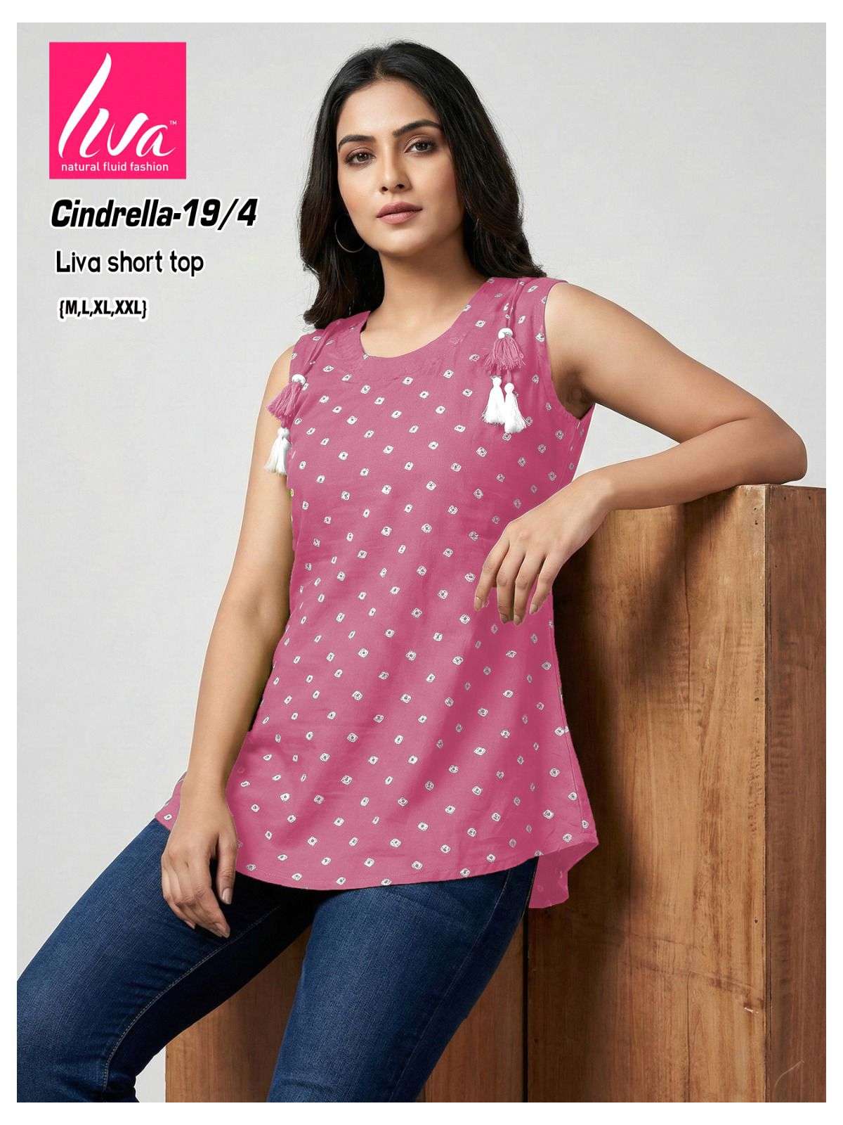 CINDRELLA LIVE SHORT TOP NECK ARI WORK WOMEN REGULAR WEAR KU...