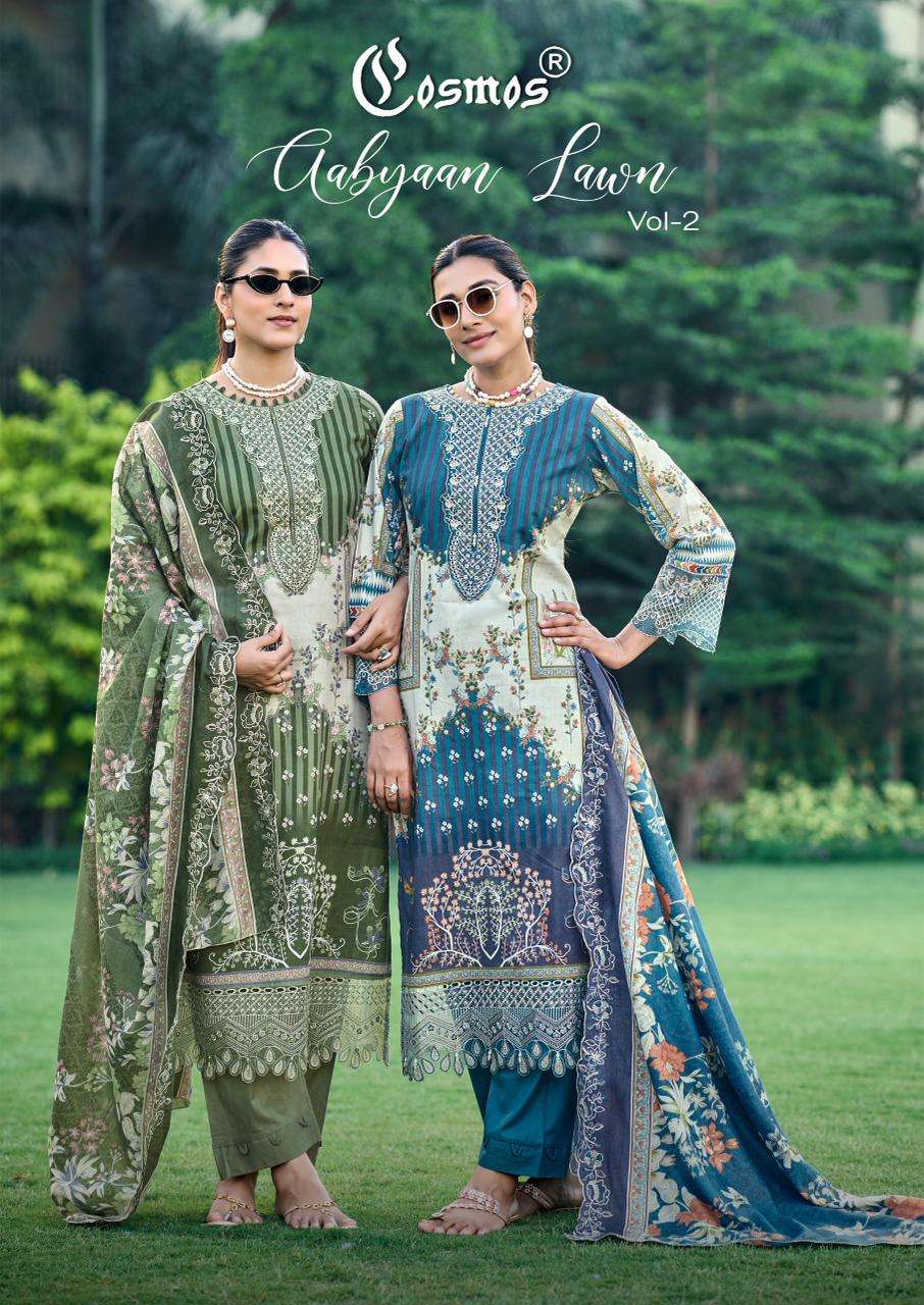 COSMOS FASHION AABYAAN LAWN VOL 2 LAWN COTTON BEAUTIFUL SALW...