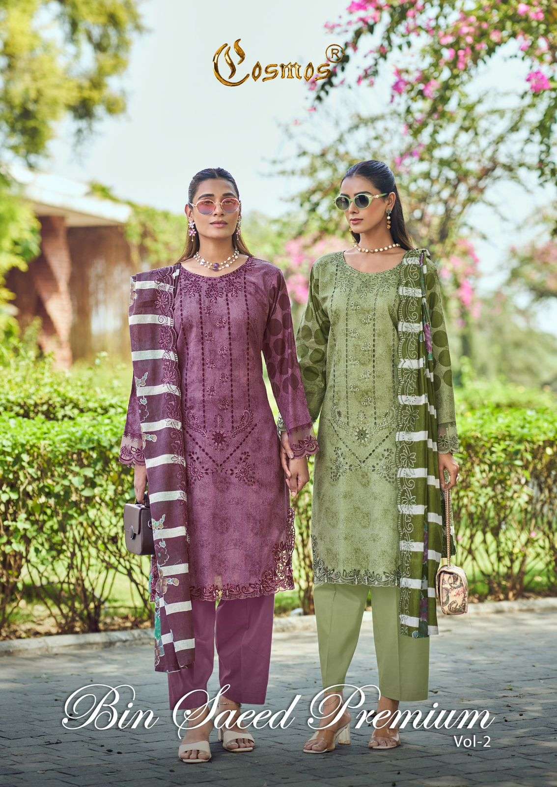 COSMOS FASHION BIN SAEED PREMIUM VOL 2 LAWN COTTON CHIKANKAR...