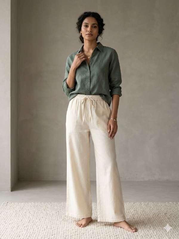 COTTON PANTS WOMEN COTTON POCKET PANTS OFFICE TO FORMAL MORE...