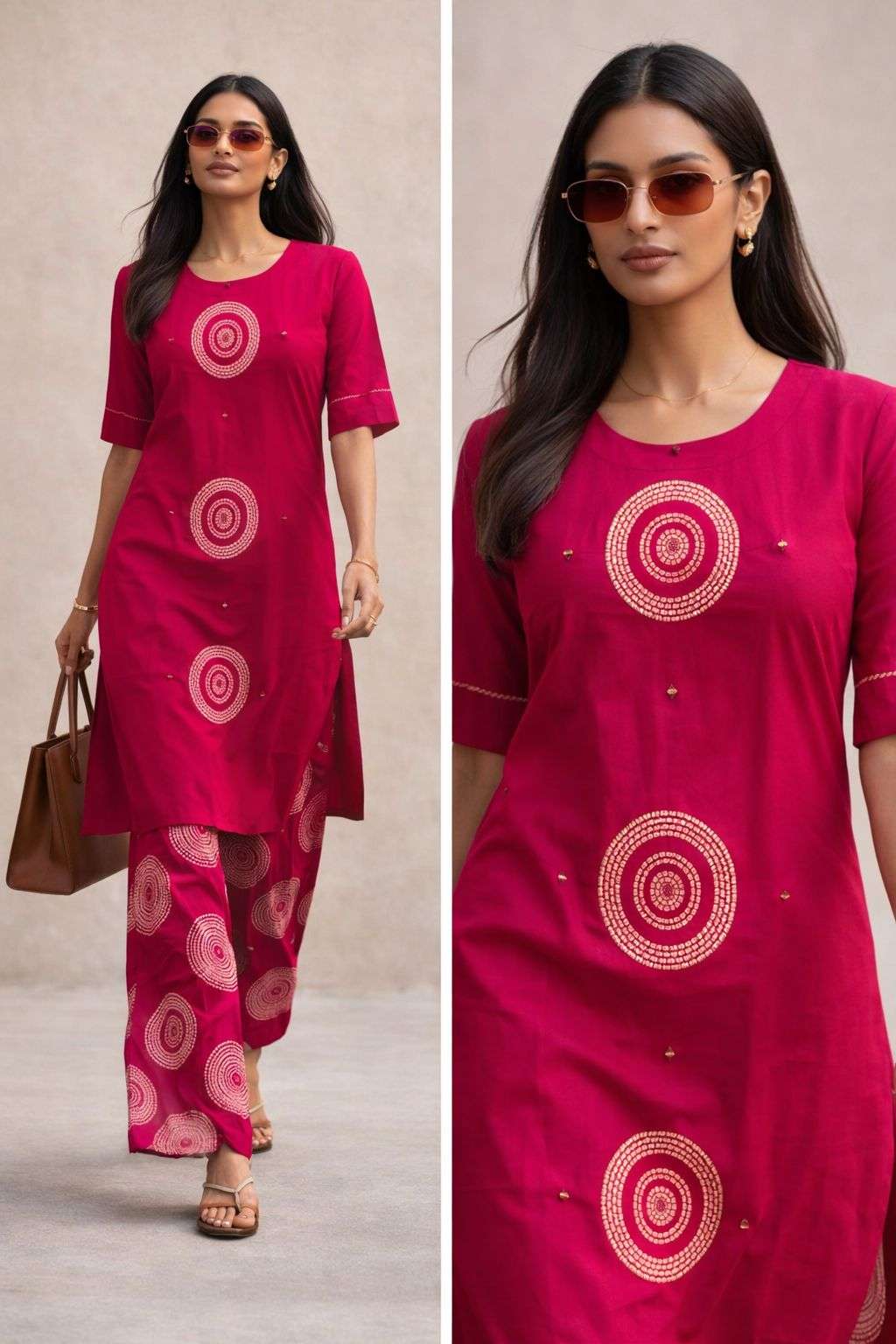 DABOO COTTON 2PCS DESIGNER KURTI PALAZZO OFFICE TYPE SELLER ...