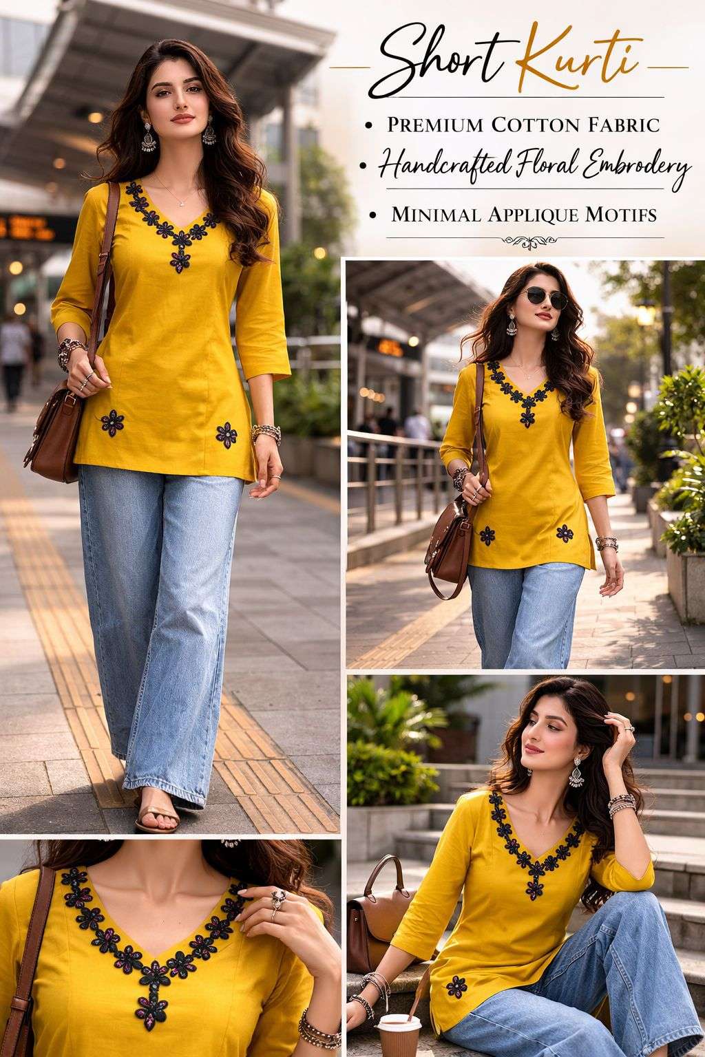 DABOO SHORT TOP THREAD WORK SHORT TOP GIRL FASHION SHOP FF
