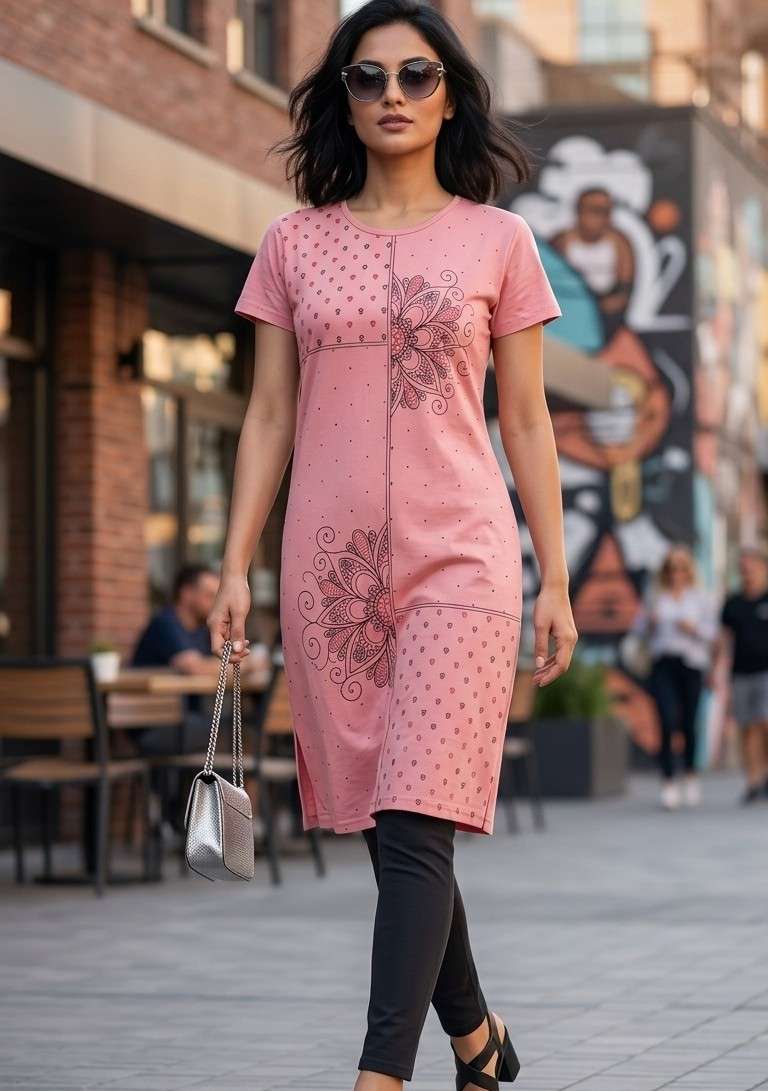 DEEPIKA CASUAL SUMMER OFFICE AND PARTY LONG T SHIRT TOP GIRL...