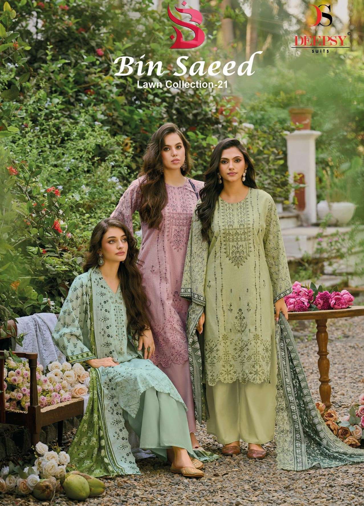 DEEPSY SUITS BIN SAEED VOL 21 COTTON WITH EMBROIDERY LADIES ...