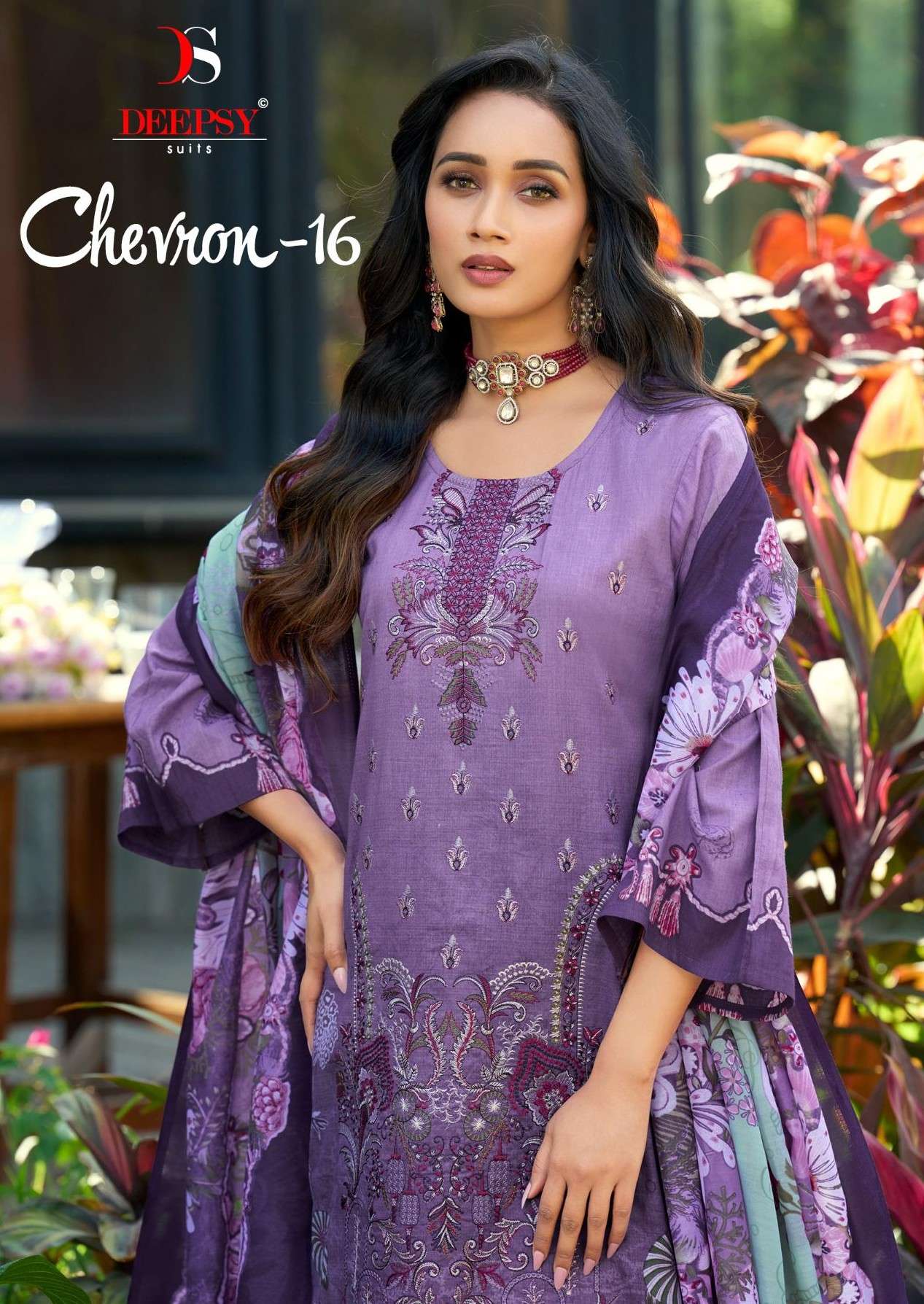 DEEPSY SUITS CHEVERON VOL 16 TOP PAKISTANI BRAND COTTON SUIT...